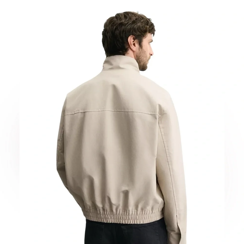 Zara - NWT Men’s Stone Zip Front Jacket Neutral Lightweight Sz M - Picture 2 of 11